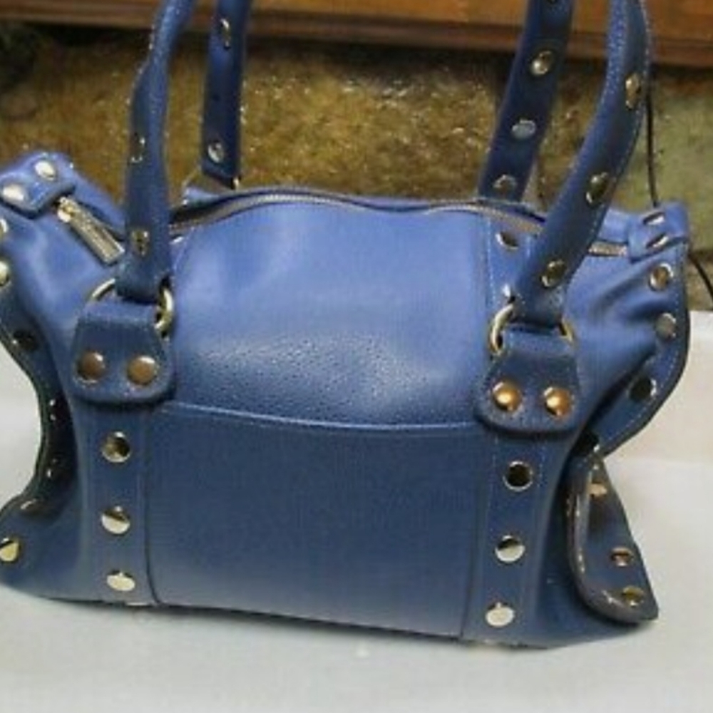 Hammitt Women's Blue Leather Studded Handbag